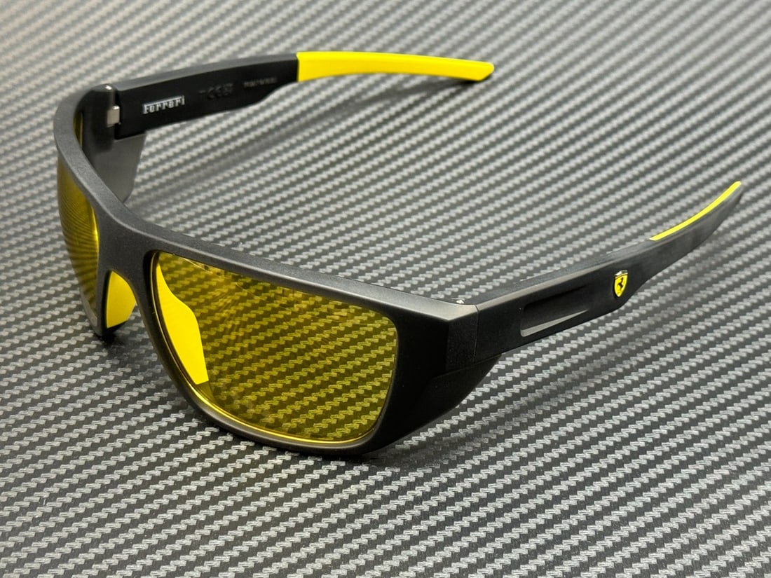 Ferrari FZ6012U 516 V9 Matte Grey Yellow Sunglasses with Original Box (1 of 9)