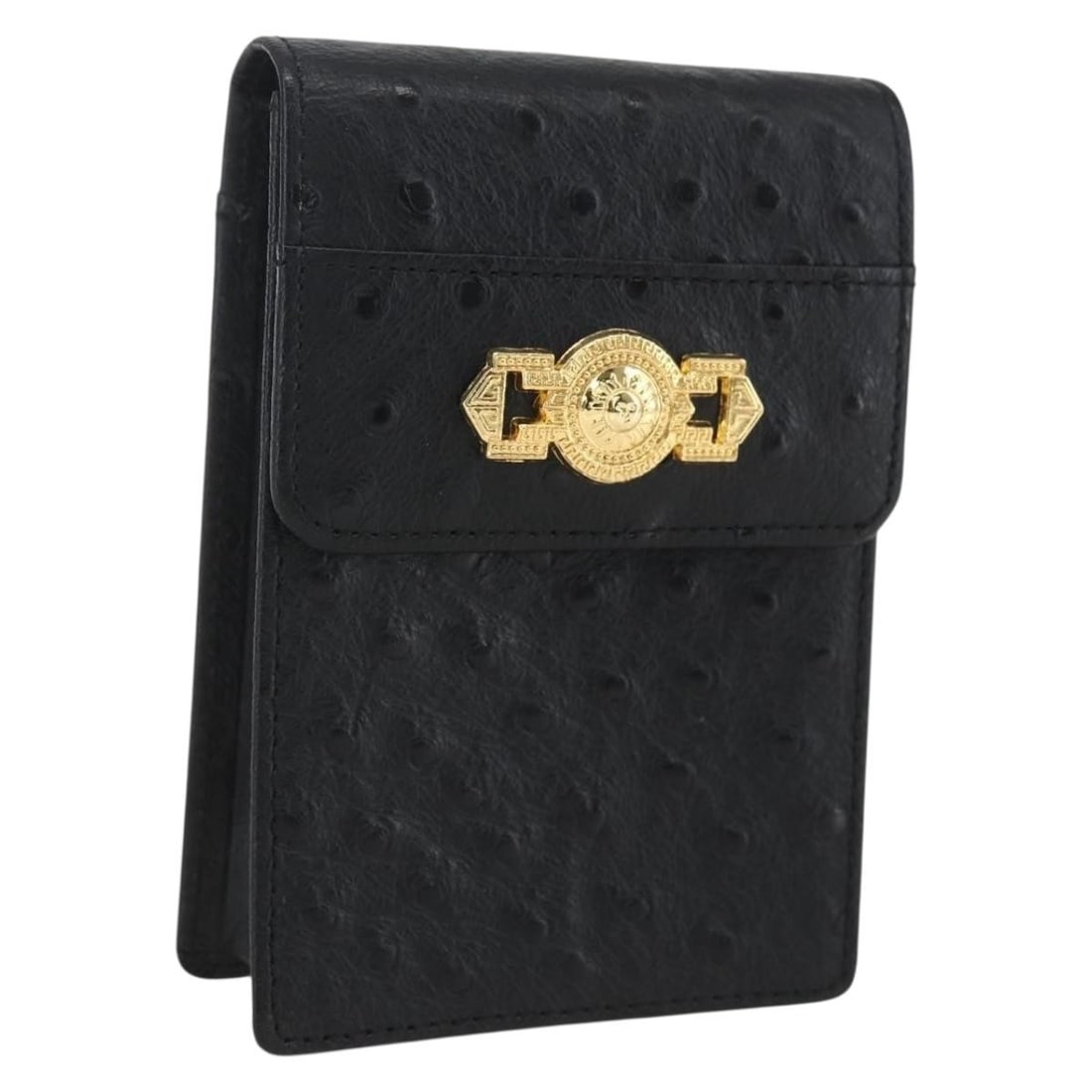 Black and Gold Leather Cigarette Case by Gianni Versace (1 of 15)