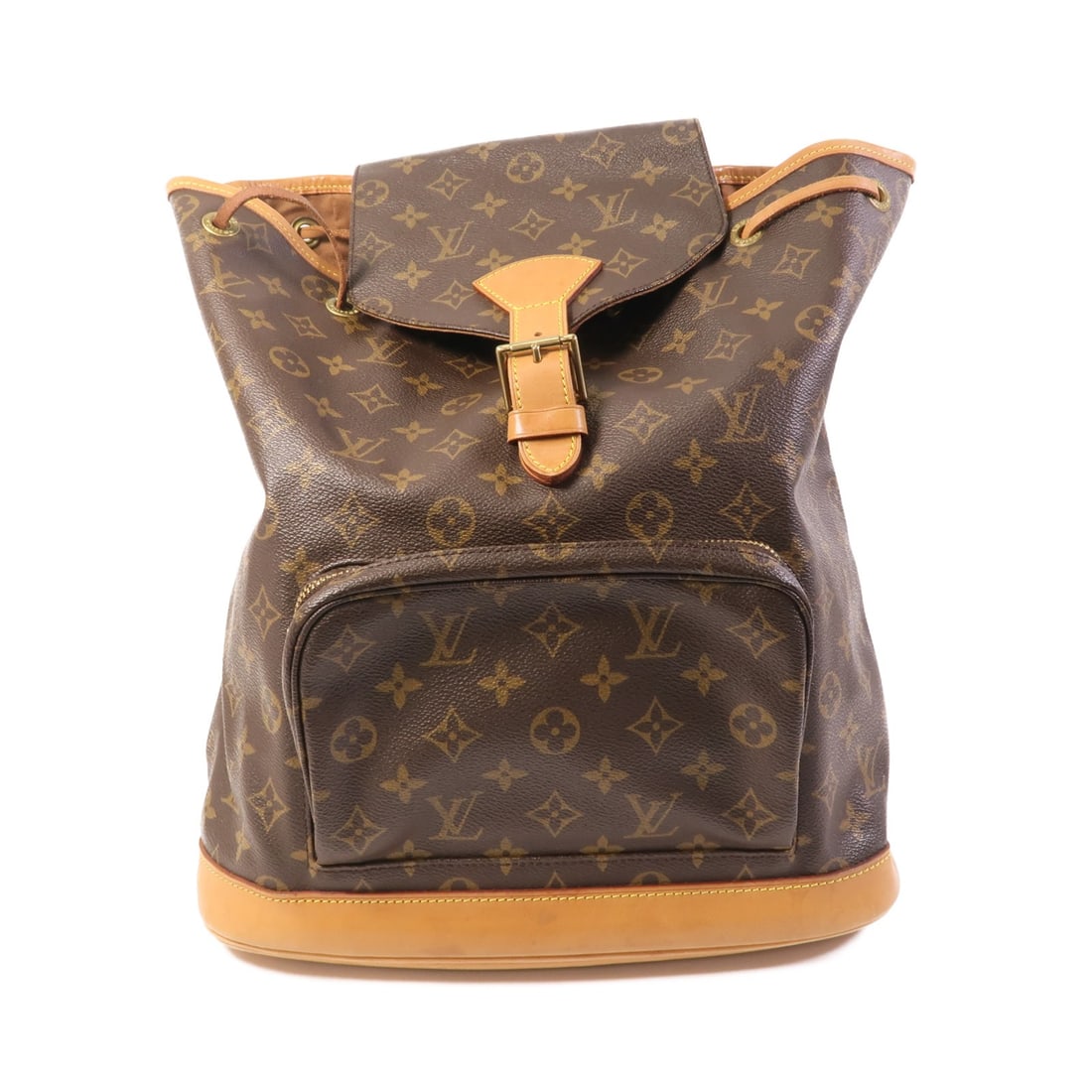 Louis Vuitton Montsouris GM Monogram Canvas Backpack with Gold Tone Hardware: Louis Vuitton Montsouris GM Monogram Canvas Backpack with Gold Tone Hardware This Louis Vuitton Montsouris GM backpack features the iconic monogram pattern in brown PVC coated canvas. Designed as a ru