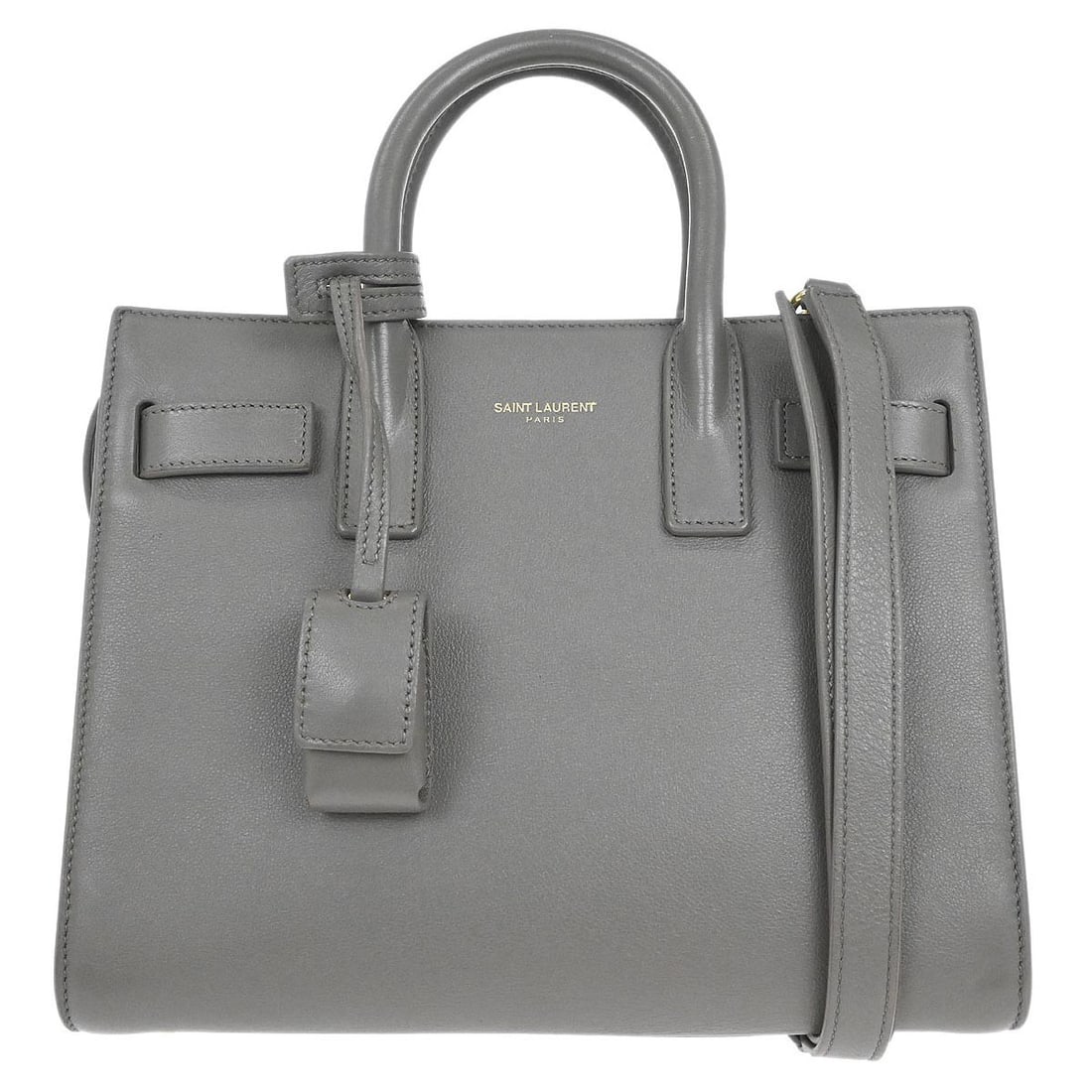 Gray Calfskin Small Sac de Jour Double Handle 2way Bag by Saint Laurent (1 of 10)