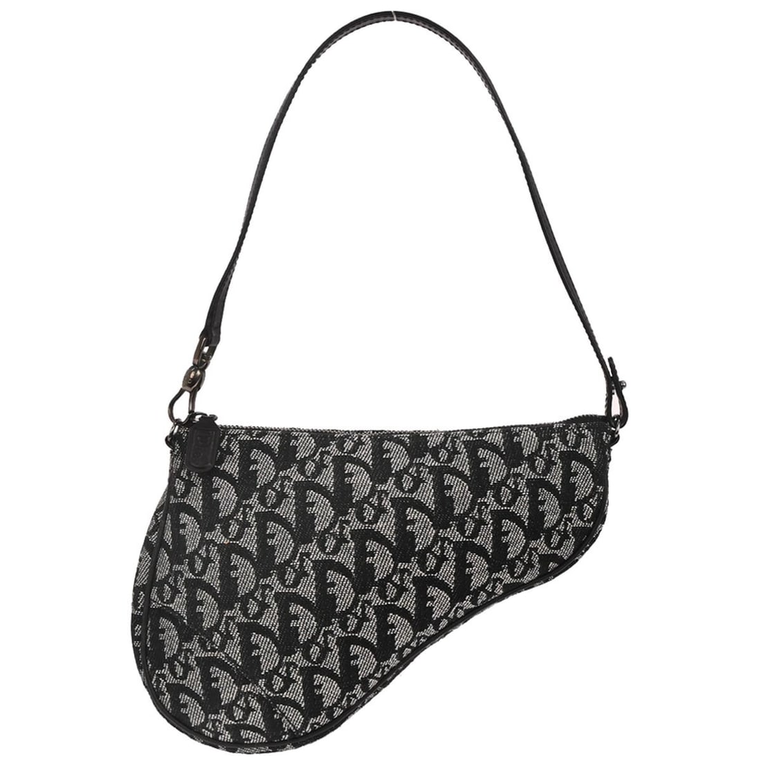 Dior Saddle Bag Black Canvas Leather Small MC0062 Handbag (1 of 10)