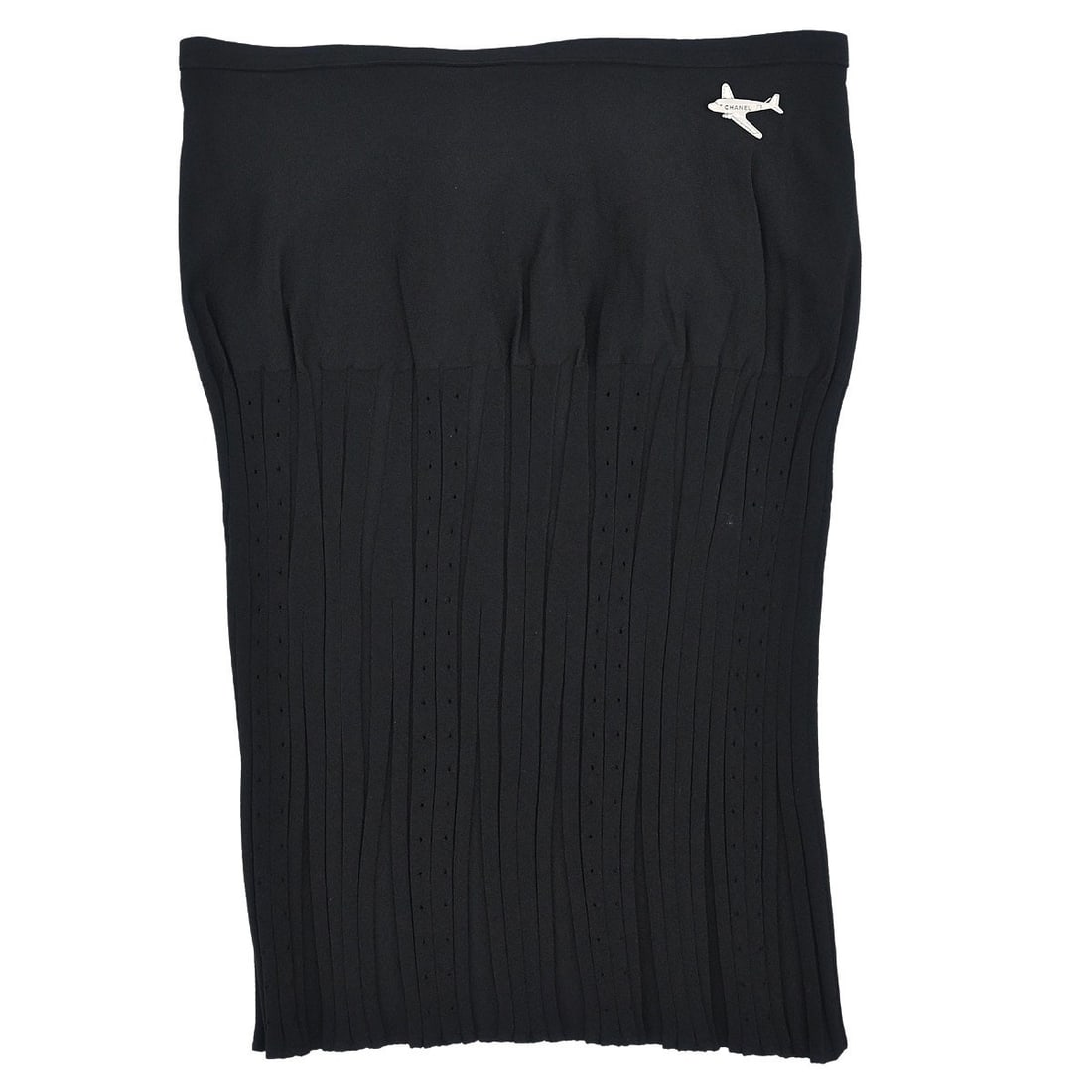 Chanel Black Airplane T-Shirt Vintage Summer 08C Size 38 (1 of 10)