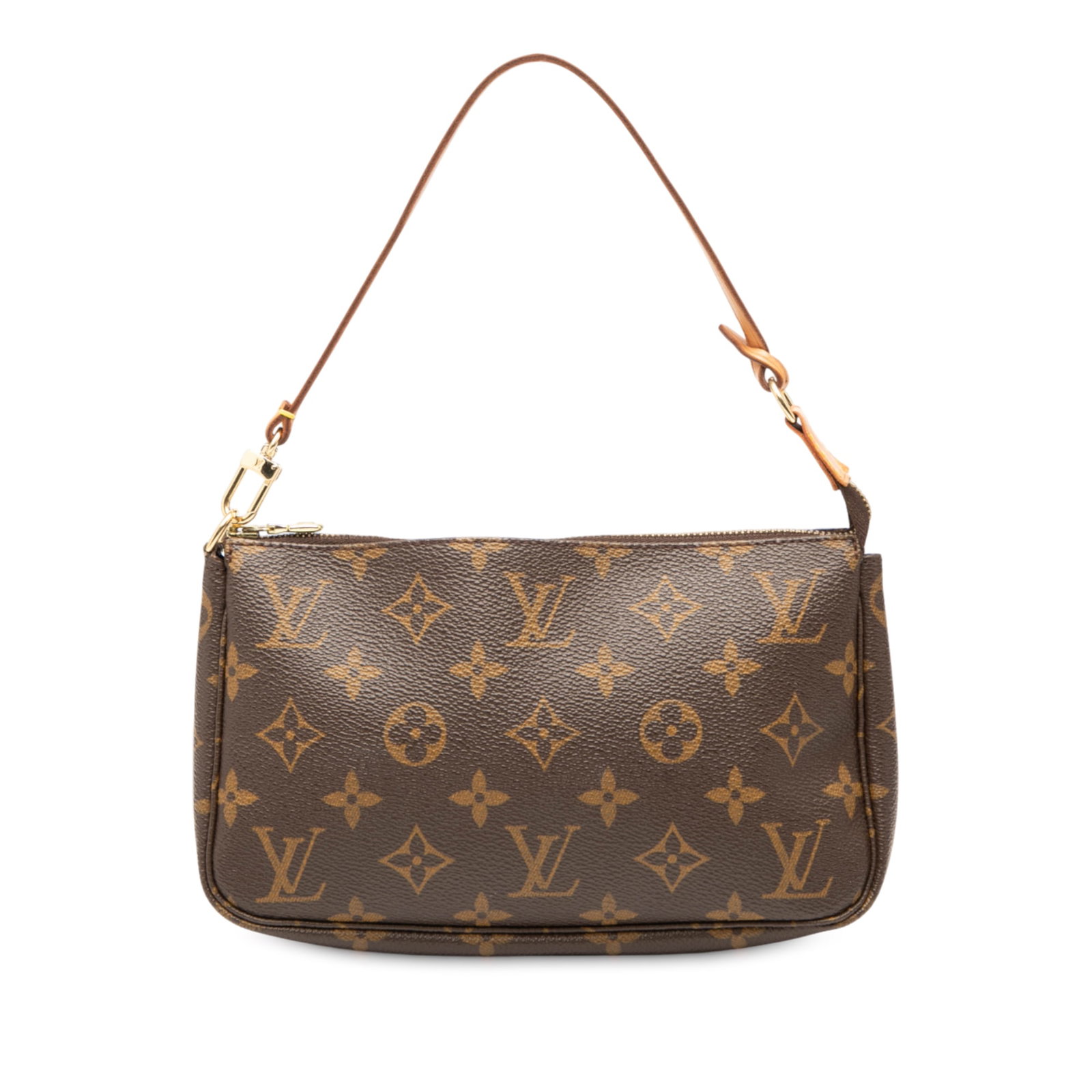 Louis Vuitton Monogram Pochette Accessoires Canvas Bag Brown: Louis Vuitton Monogram Pochette Accessoires Canvas Bag Brown This Louis Vuitton Monogram Pochette Accessoires is a stylish and functional bag crafted with a monogram canvas body. It features a flat va