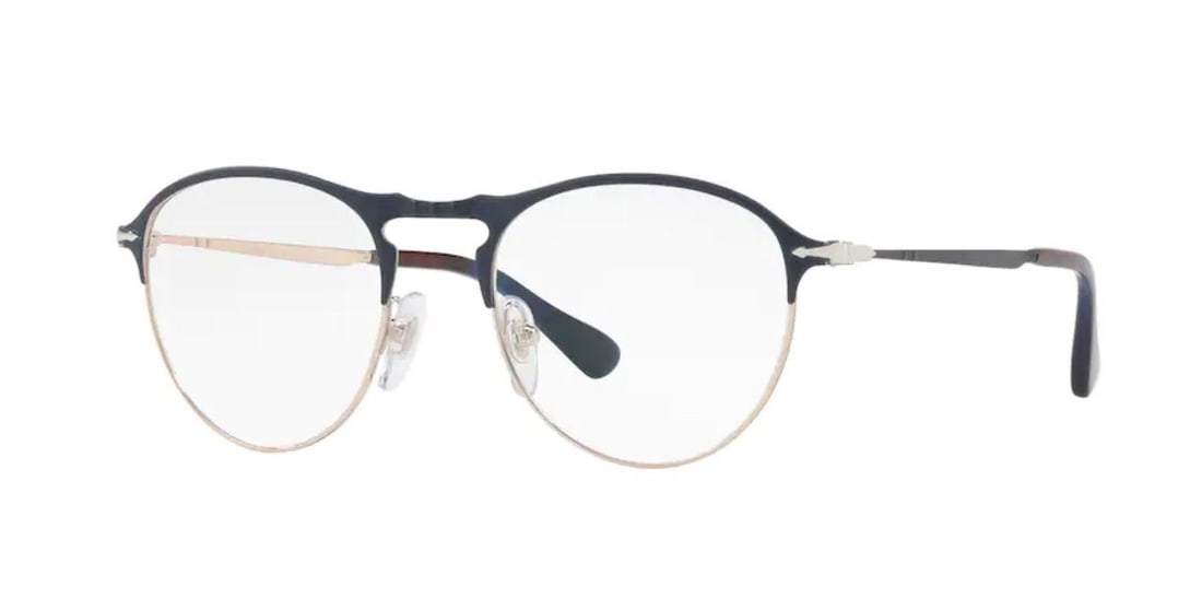 Persol PO7092V 1073 Blue Bronze Square Eyeglasses with Certificate of Authenticity: Persol PO7092V 1073 Blue Bronze Square Eyeglasses with Certificate of Authenticity Introducing the Persol PO7092V 1073 eyeglasses, a stylish blend of sophistication and functionality. These square eye