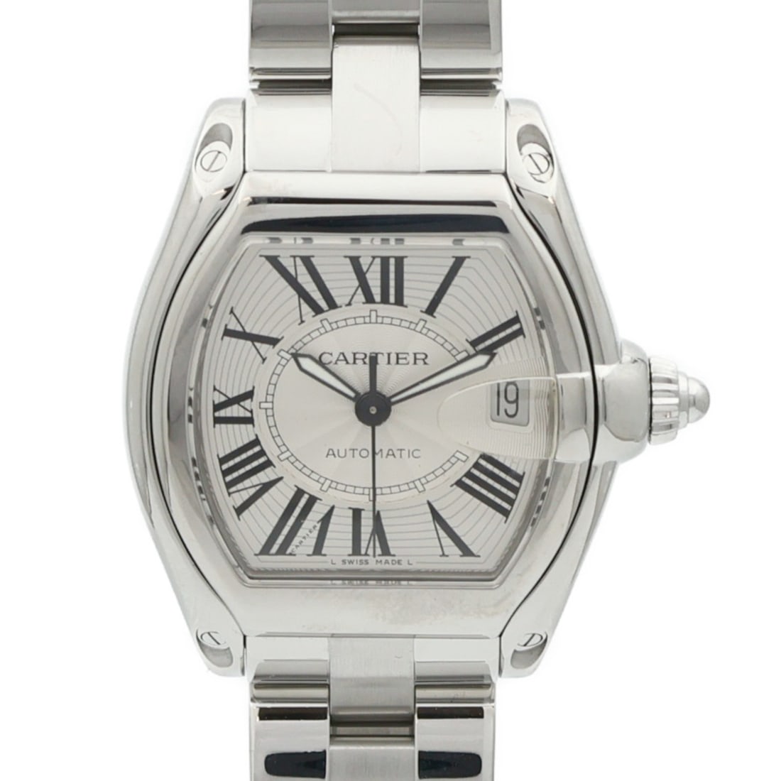 CARTIER Roadster WA539321 Automatic Silver Stainless Steel Wristwatch (1 of 15)