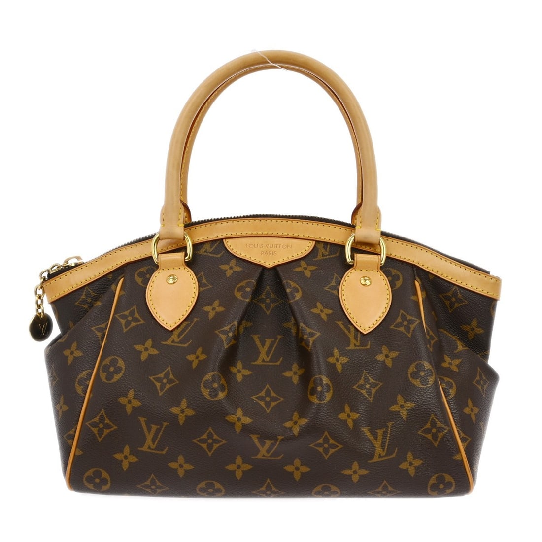Louis Vuitton Tivoli PM Monogram Canvas Tote Bag with Zip Closure: Louis Vuitton Tivoli PM Monogram Canvas Tote Bag with Zip Closure This Louis Vuitton Monogram Tivoli PM handbag features the iconic Monogram canvas leather exterior and a medium-sized silhouette. Desi