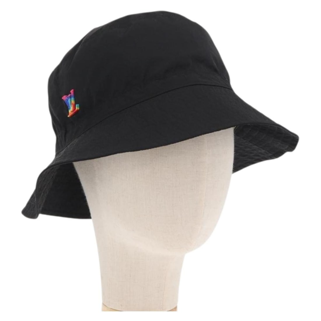 Black Nylon Bucket Hat Louis Vuitton MP2552 Transformable Italian Design (1 of 15)