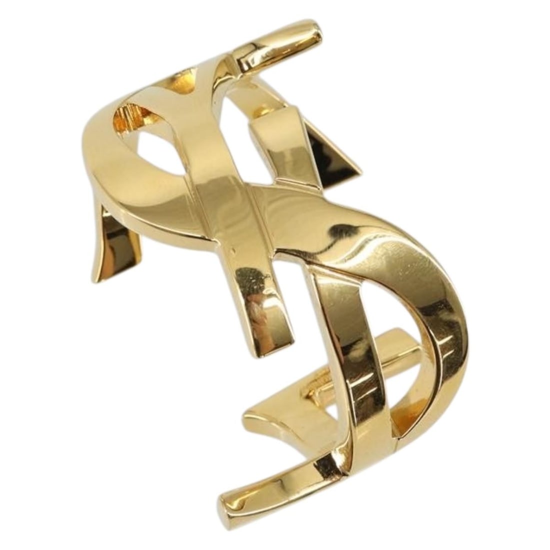 SAINT LAURENT Cassandra Gold Tone Bracelet Authentic Italy (1 of 10)