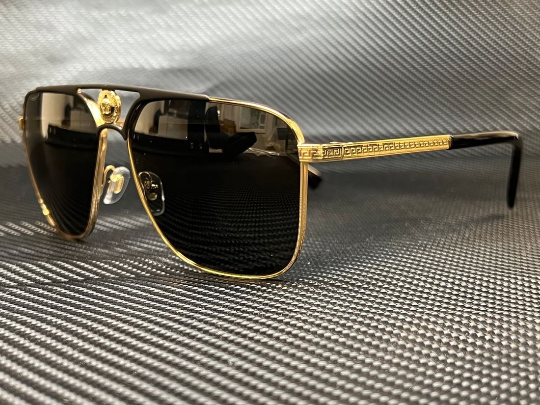 Versace VE2238 143687 Gold Matte Black Oversized Sunglasses (1 of 4)