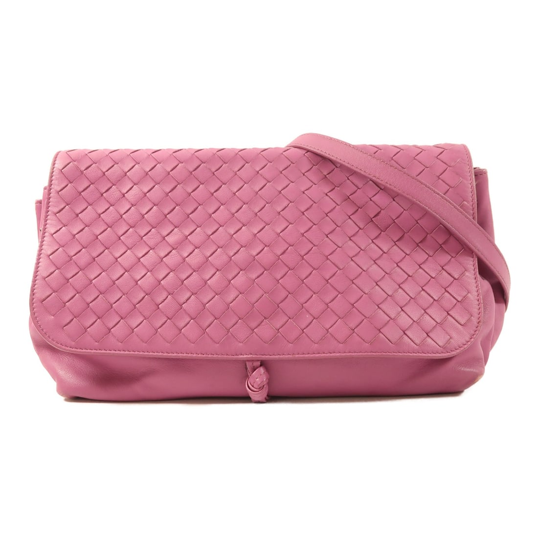 Purple Calfskin Shoulder Bag by Bottega Veneta: Purple Calfskin Shoulder Bag by Bottega Veneta This Bottega Veneta shoulder bag is crafted from calfskin leather in a striking purple color. Designed for everyday use, it features a regular size and s