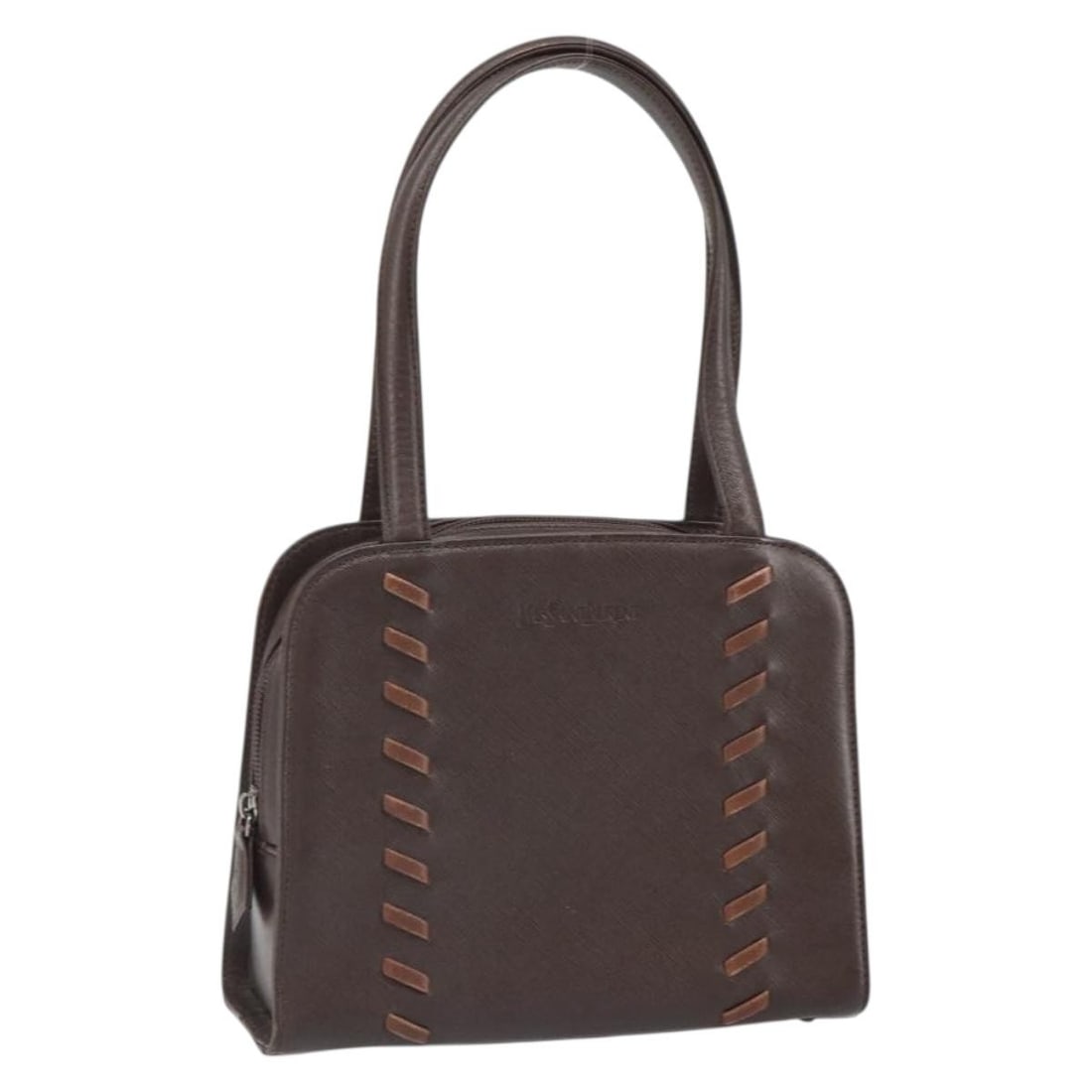 Saint Laurent Brown Leather Vintage Women's Handbag 22cm by 17cm by 8cm (1 of 18)