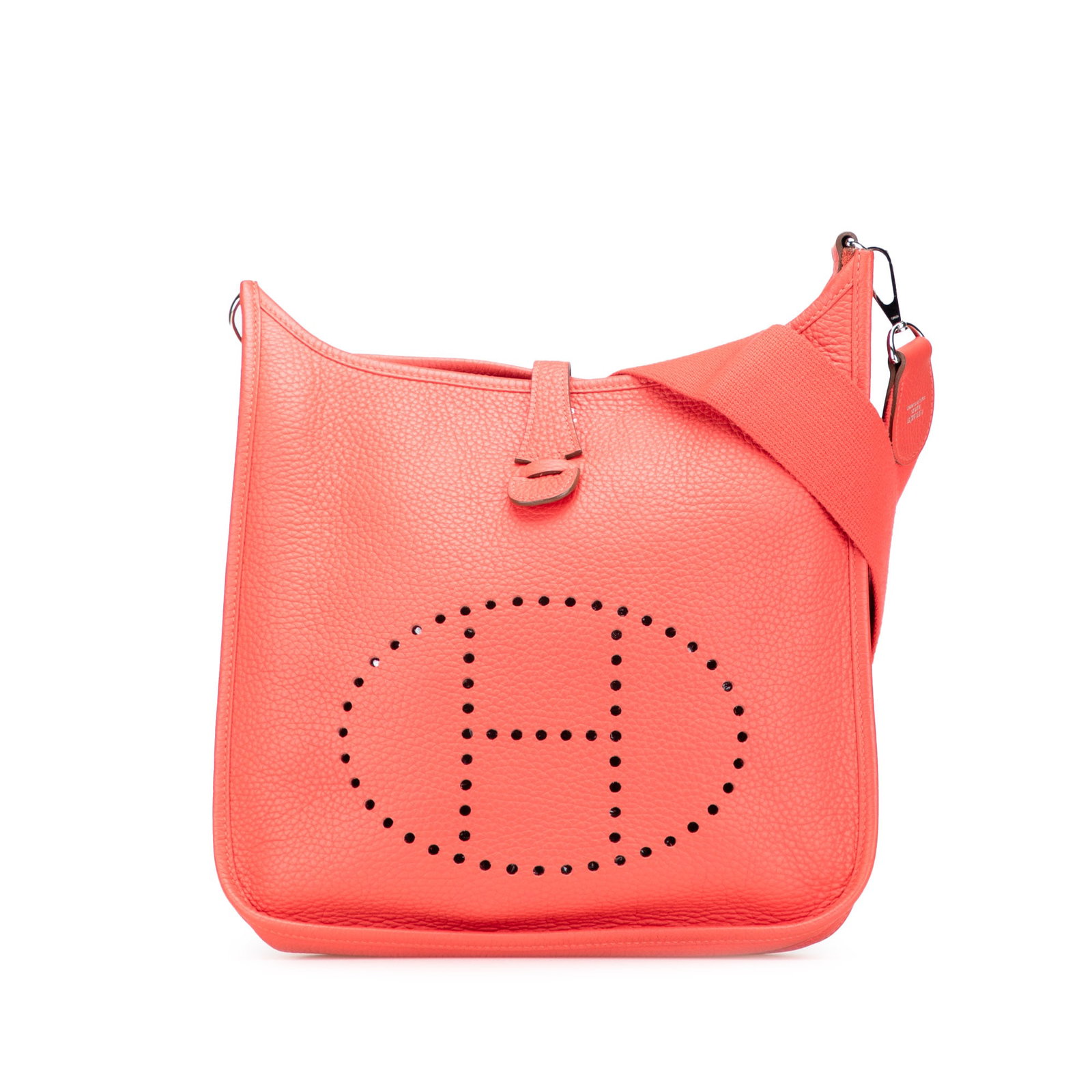 Hermes Clemence Evelyne III 29 Pink Leather Handbag: Hermes Clemence Evelyne III 29 Pink Leather Handbag The Hermes Clemence Evelyne III 29 is a stylish and functional handbag made from clemence leather. It features an adjustable and detachable flat can