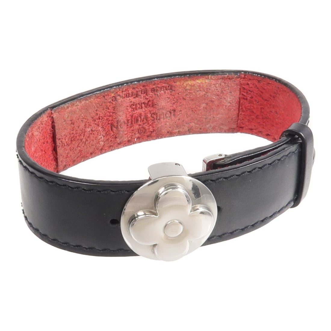 Louis Vuitton Monogram Matte Black Good Luck SHW Bracelet M64447 (1 of 13)