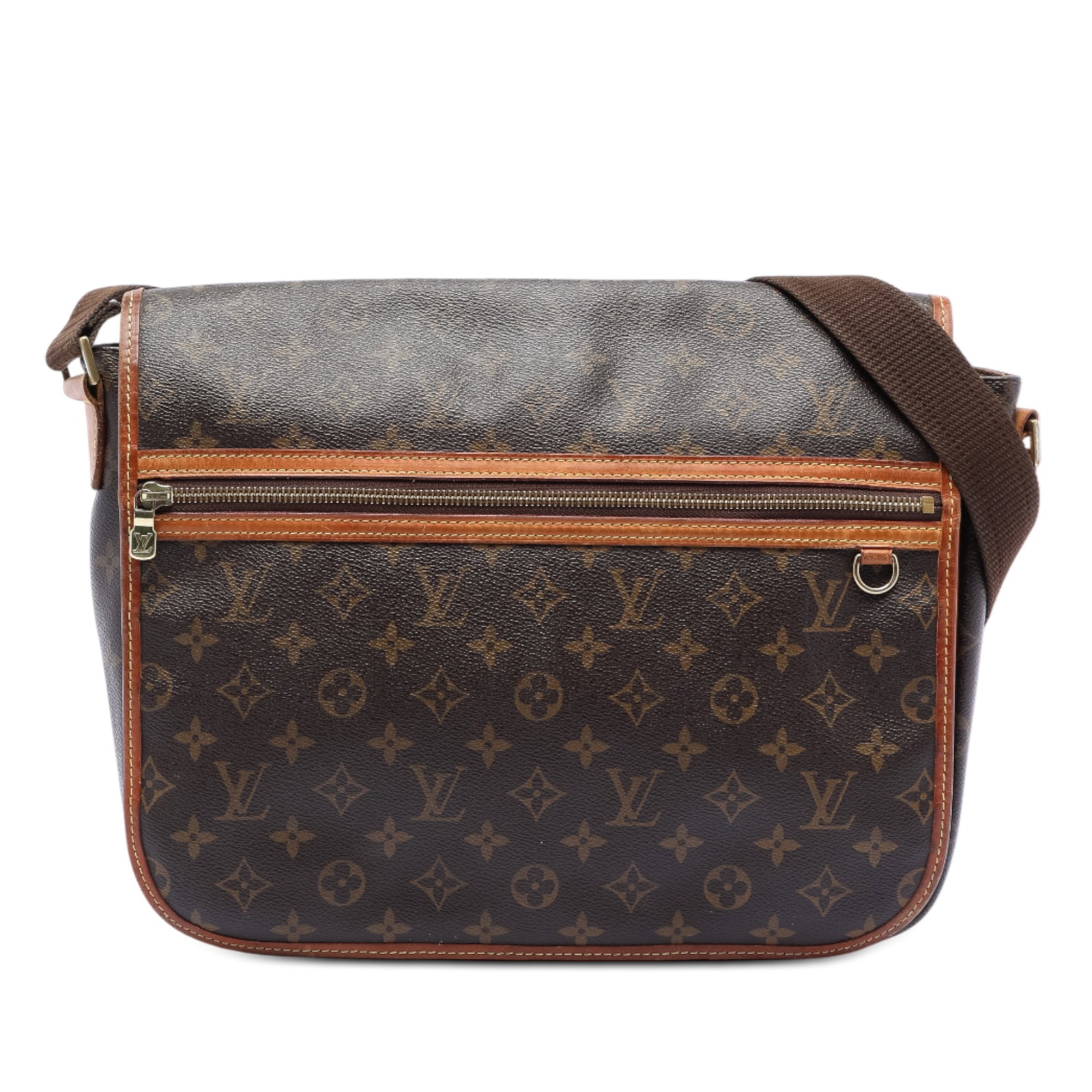 Louis Vuitton Bosphore GM Monogram Canvas Messenger Bag with Vachetta Leather Trim: Louis Vuitton Bosphore GM Monogram Canvas Messenger Bag with Vachetta Leather Trim The Louis Vuitton Monogram Bosphore Messenger GM is crafted from signature monogram canvas with vachetta leather trim