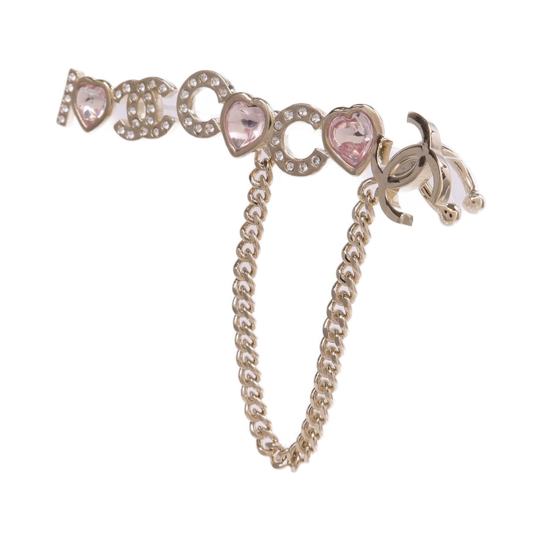 Gold Tone Pierced Earrings with CC Motif by CHANEL: Gold Tone Pierced Earrings with CC Motif by CHANEL These CHANEL CC pierced earrings feature a gold-tone metal finish and the iconic CC logo design. Crafted for women, they are made in France and do no