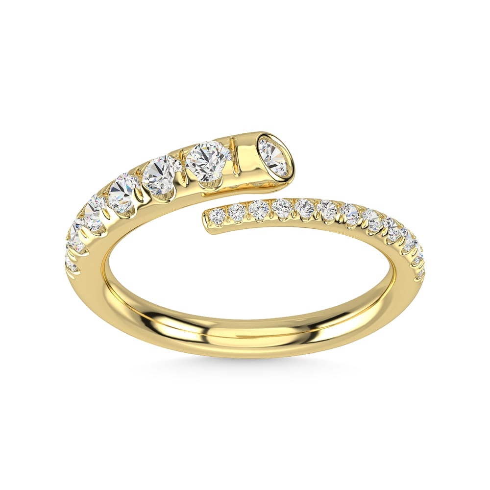 14K Yellow Gold Diamond 1/2 Ct.Tw. Fashion Ring: 14K Yellow Gold Diamond 1/2 Ct.Tw. Fashion Ring 14k Yellow Gold Stone Color: G-h Stone Clarity: Si1 Each ring is presented in standard size 6.5. Complimentary resizing is available between sizes 510 (