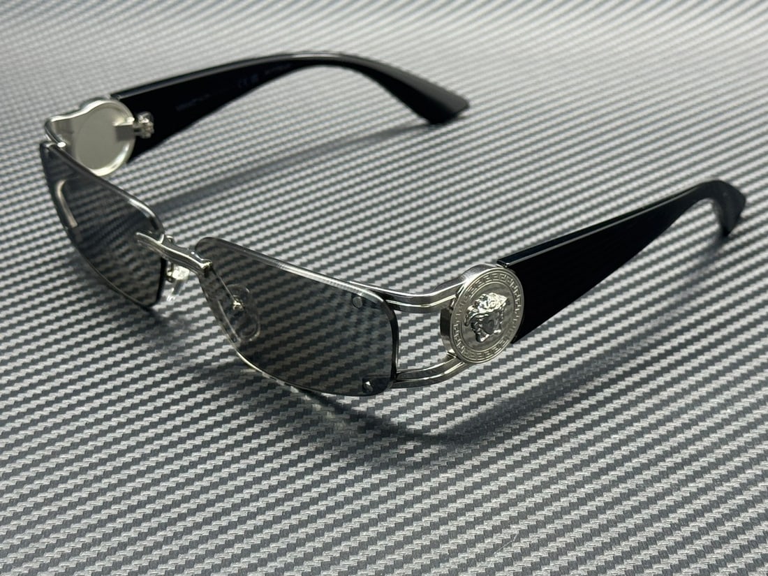 Versace VE2291 Silver Frame 59mm Grey Mirror Lens Sunglasses for Men (1 of 4)