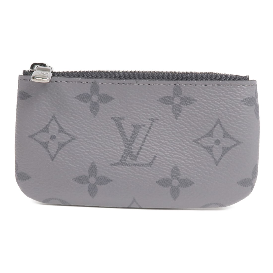 Monogram Eclipse Reverse Black Key Pouch PVC Canvas by Louis Vuitton: Monogram Eclipse Reverse Black Key Pouch PVC Canvas by Louis Vuitton This Louis Vuitton key pouch features the Monogram Eclipse Reverse pattern in black PVC coated canvas. Designed as a coin purse, it