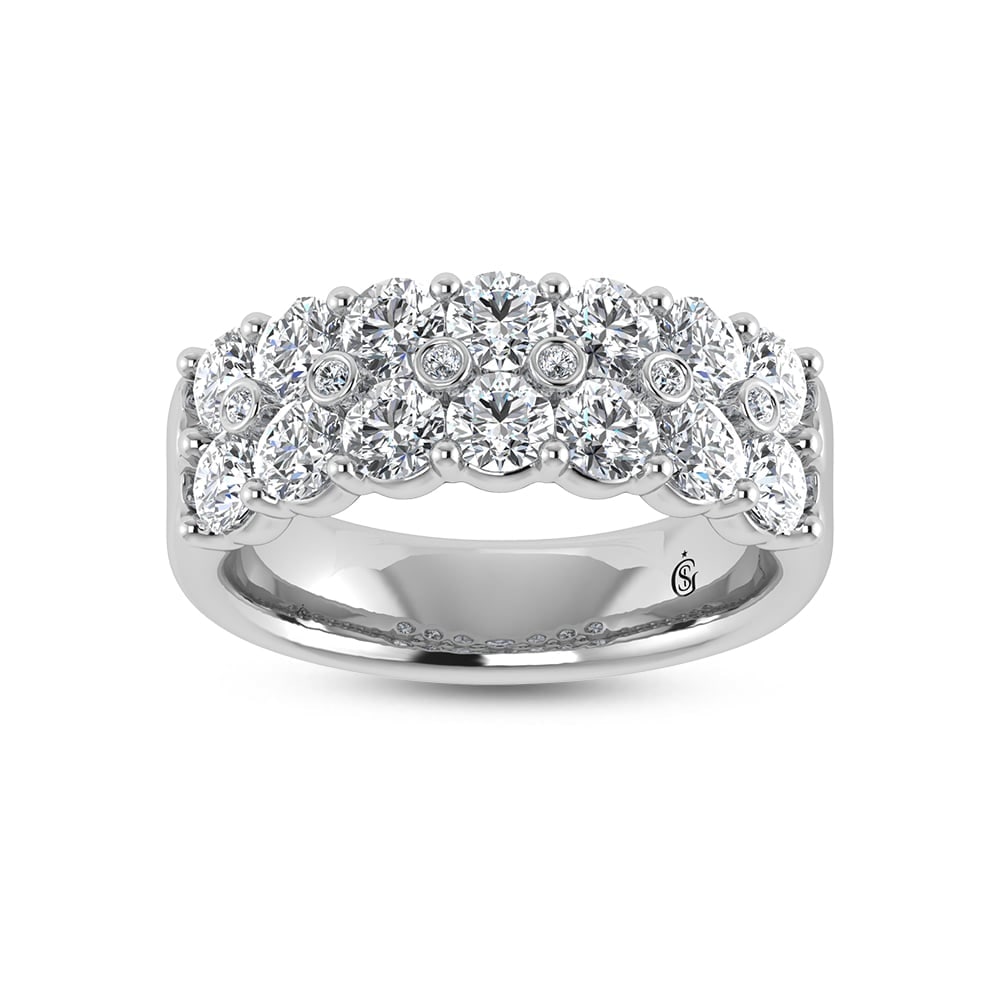 14K White Gold Diamond 1 3/8 Ct.Tw. Fashion Ring: 14K White Gold Diamond 1 3/8 Ct.Tw. Fashion Ring 14k White Gold Stone Color: G-h Stone Clarity: Si1 Each ring is presented in standard size 6.5. Complimentary resizing is available between sizes 510 (