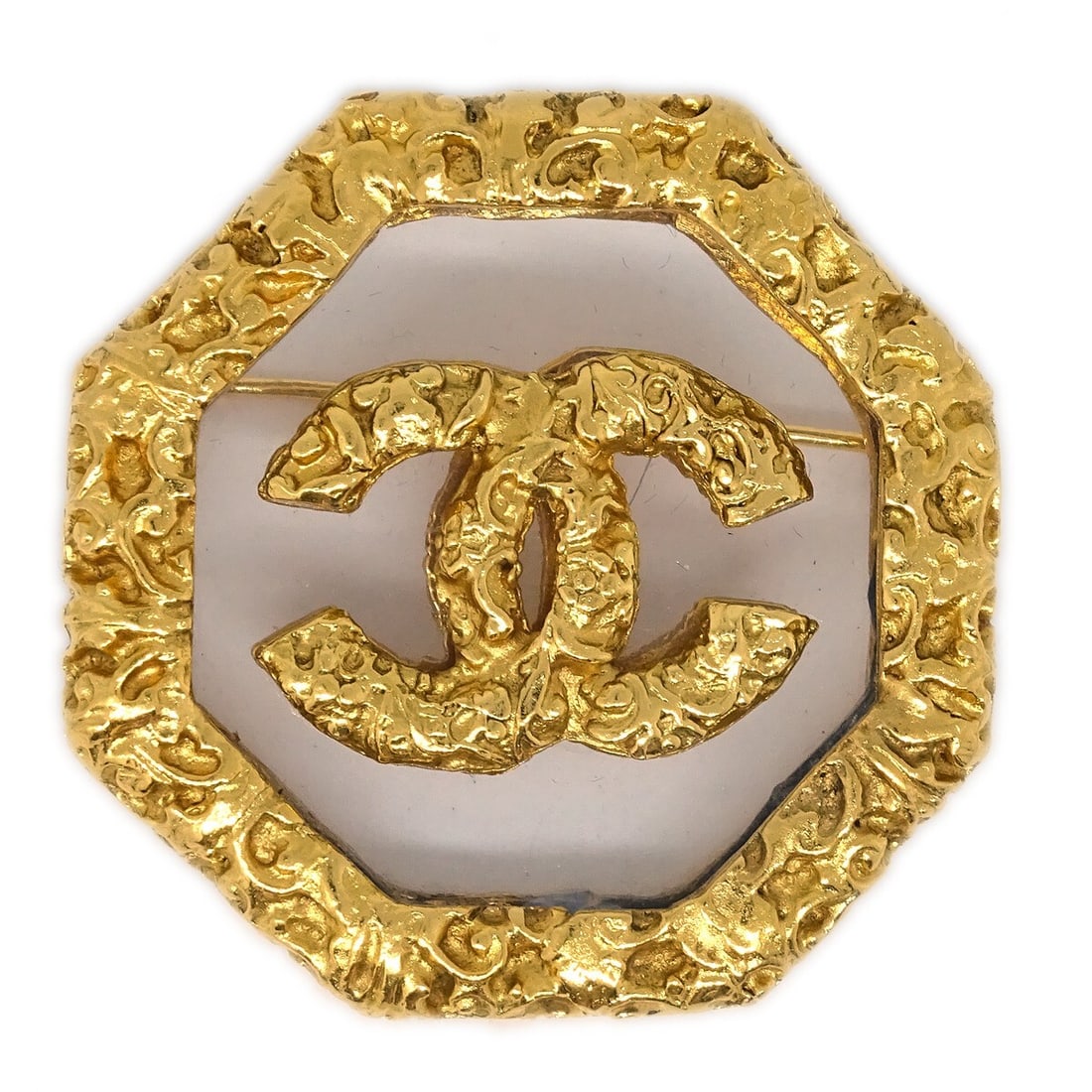 Chanel 93A Gold-Plated Brooch Pin (1 of 4)
