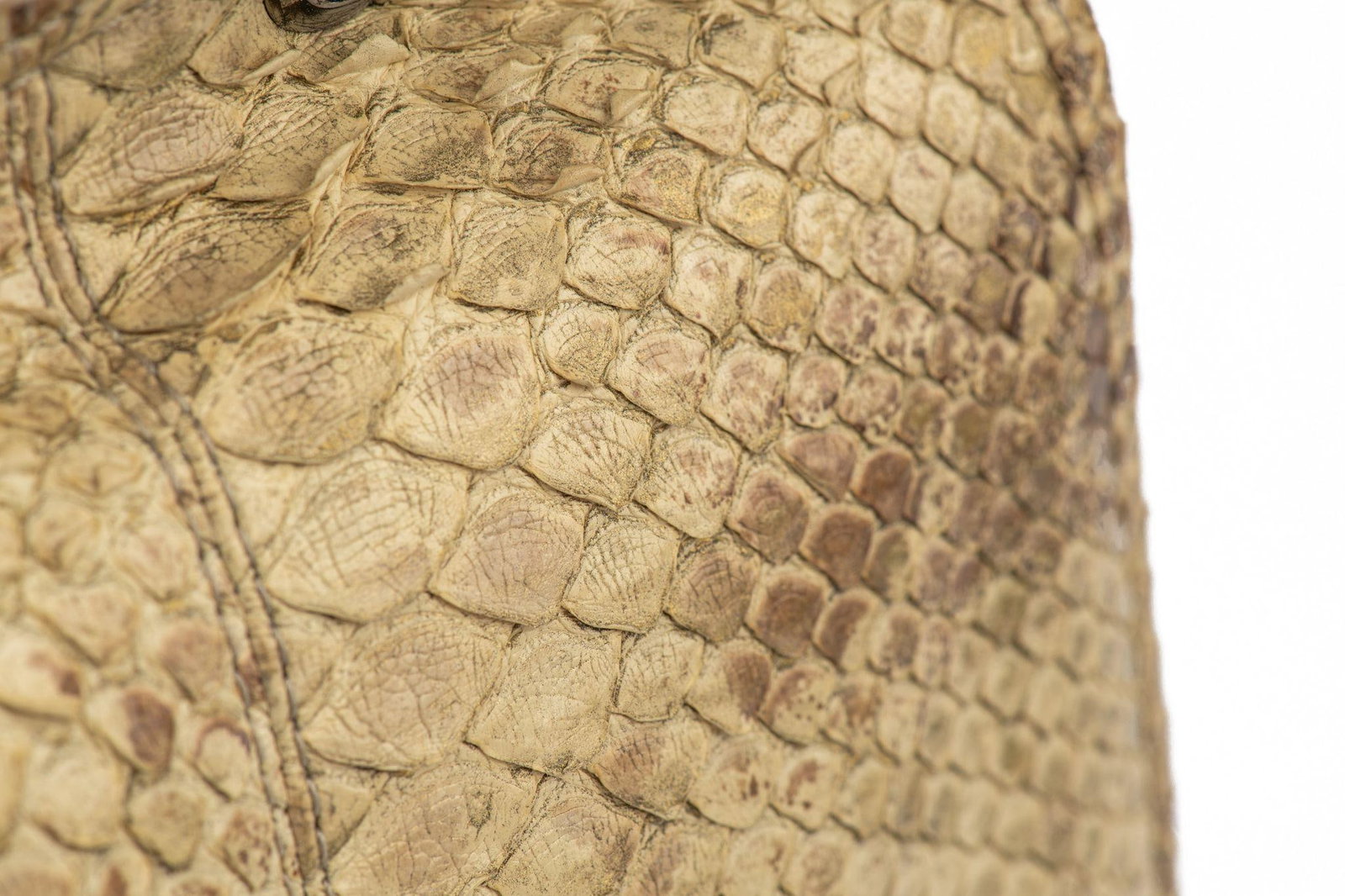 Chanel 2003-2004 Flap Shoulder Bag Python Canvas - 5