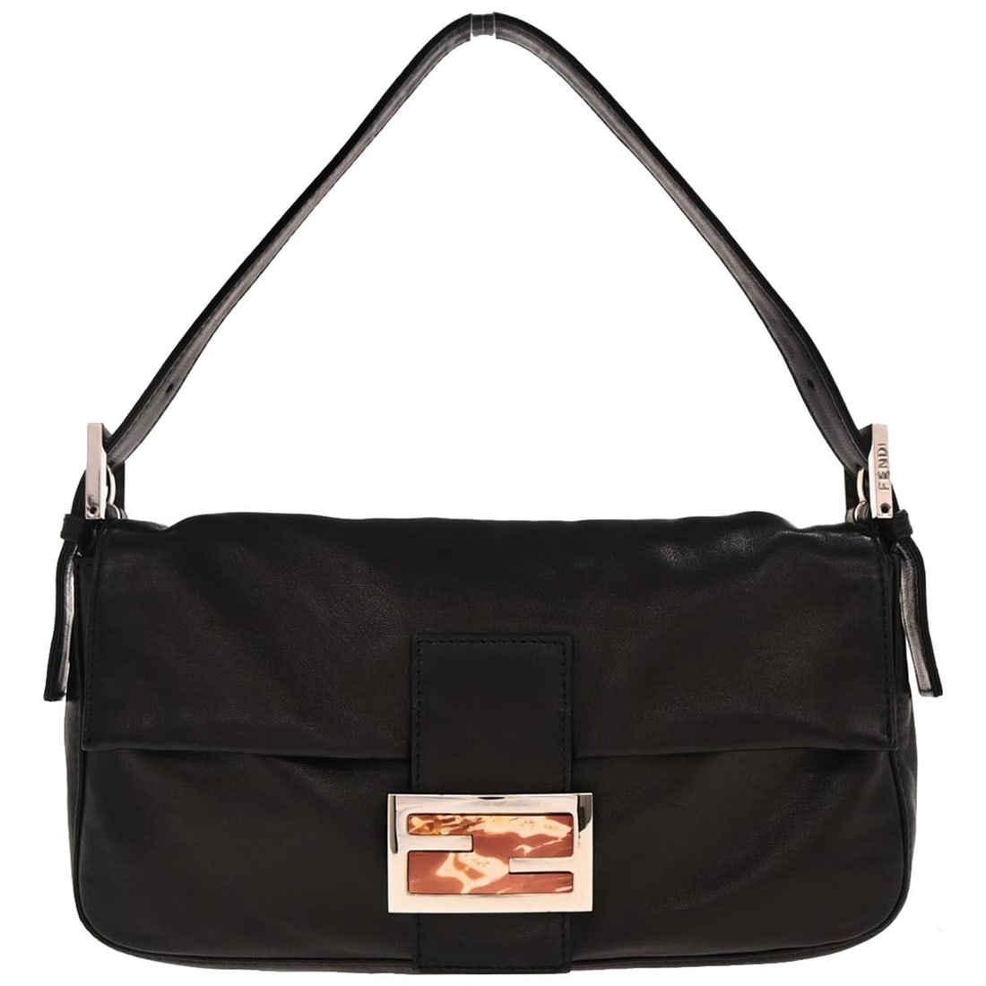 Fendi Black Leather Baguette Handbag Model 2384-26424-009 (1 of 10)