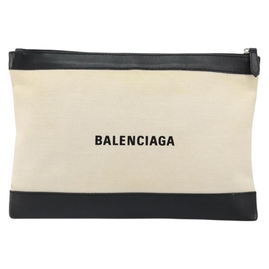 Balenciaga Unisex Canvas Clip P Pouch Beige Bag 32.5x23.5x23.5cm (1 of 18)