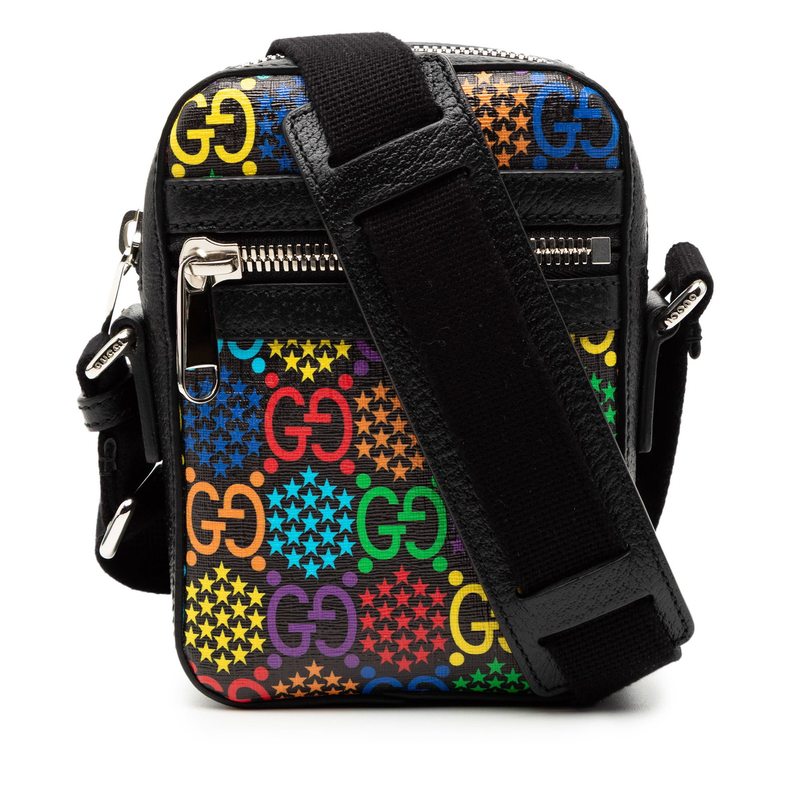 Gucci GG Supreme Psychedelic Printed Canvas Crossbody Bag with Leather Trim (1 of 8)