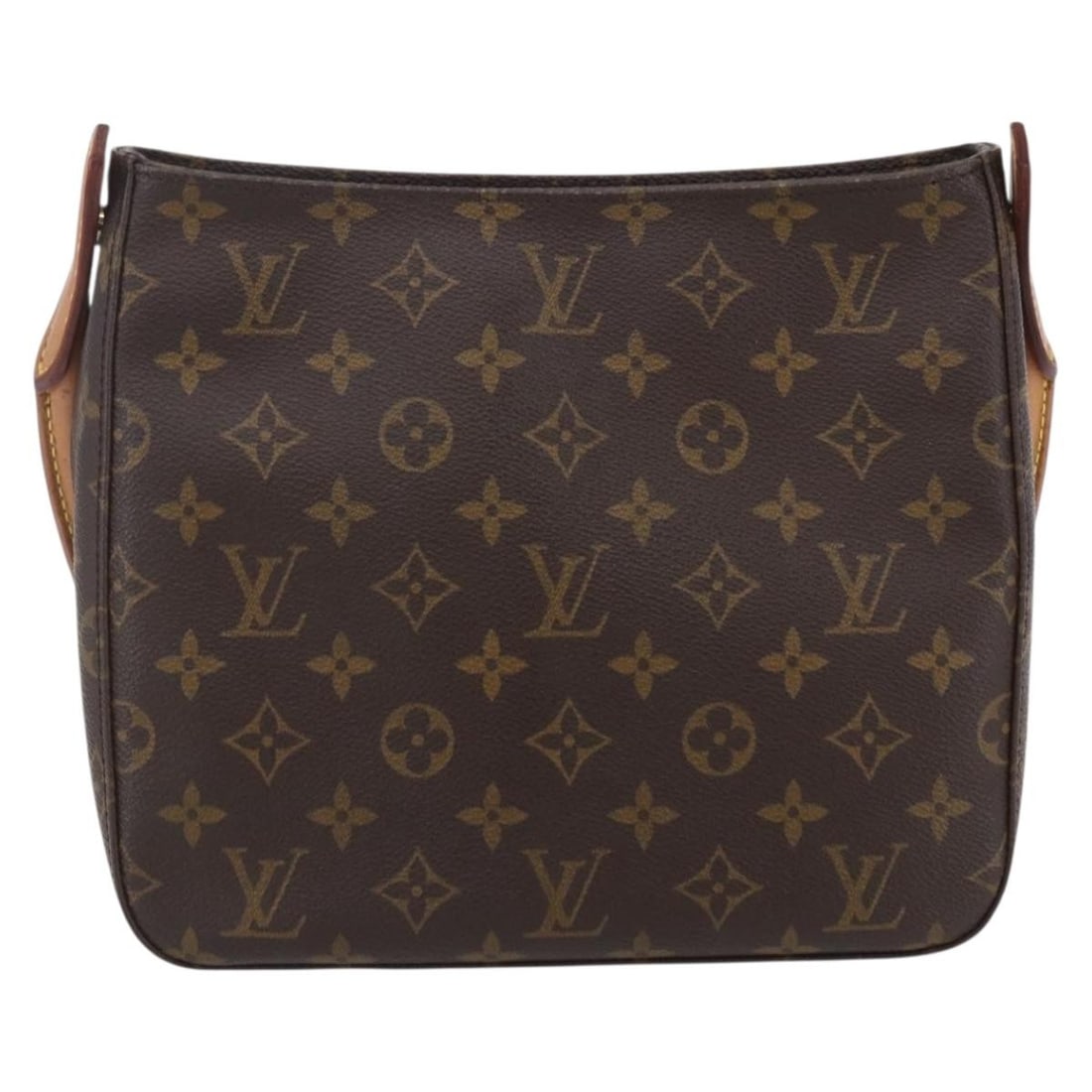 Louis Vuitton Looping Brown Monogram Canvas Shoulder Bag France: Louis Vuitton Looping Brown Monogram Canvas Shoulder Bag France This Louis Vuitton Looping handbag features the signature monogram canvas in brown, designed for women. The bag shows slight rubbing on