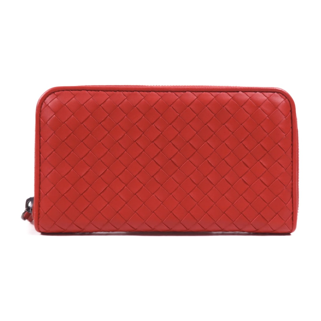 Red Lambskin L Zip Long Wallet by Bottega Veneta: Red Lambskin L Zip Long Wallet by Bottega Veneta This Bottega Veneta long wallet features an elegant L-shaped zipper design crafted from luxurious lambskin leather in a vibrant red color. Made in Ital