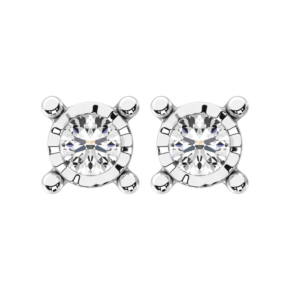 Diamond 1/4 Ct.Tw. Solitaire Stud Earrings in 14K White Gold: Diamond 1/4 Ct.Tw. Solitaire Stud Earrings in 14K White Gold 14k White Gold Stone Color: G-h Stone Clarity: I1 PLEASE NOTE: Framed, Large, or heavy items do not have shipping costs included. The exact