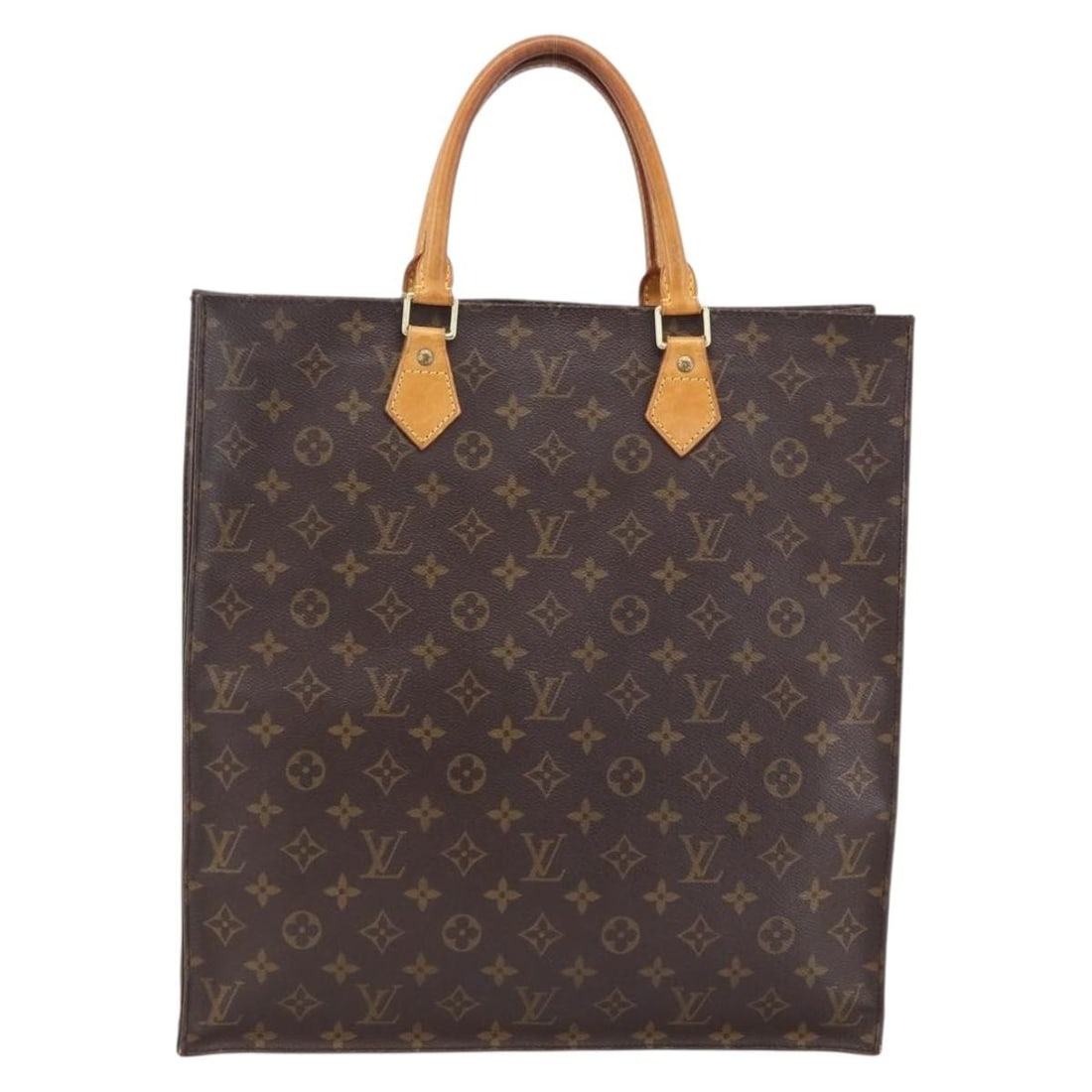 Vintage Monogram Sac Plat Canvas Tote by Louis Vuitton: Vintage Monogram Sac Plat Canvas Tote by Louis Vuitton This Louis Vuitton Vintage Sac Plat bag is crafted from monogram canvas in brown and is designed for women. The bag features dual top handles and