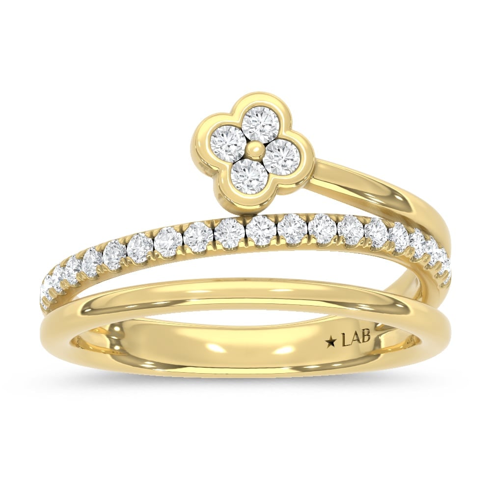 14K Yellow Gold Lab Grown Diamond 1/3 Ct.Tw. Fashion Ring (1 of 4)