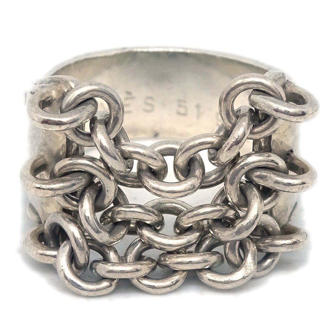 Hermes Silver 925 Round Vintage Ring Size 47 (1 of 4)