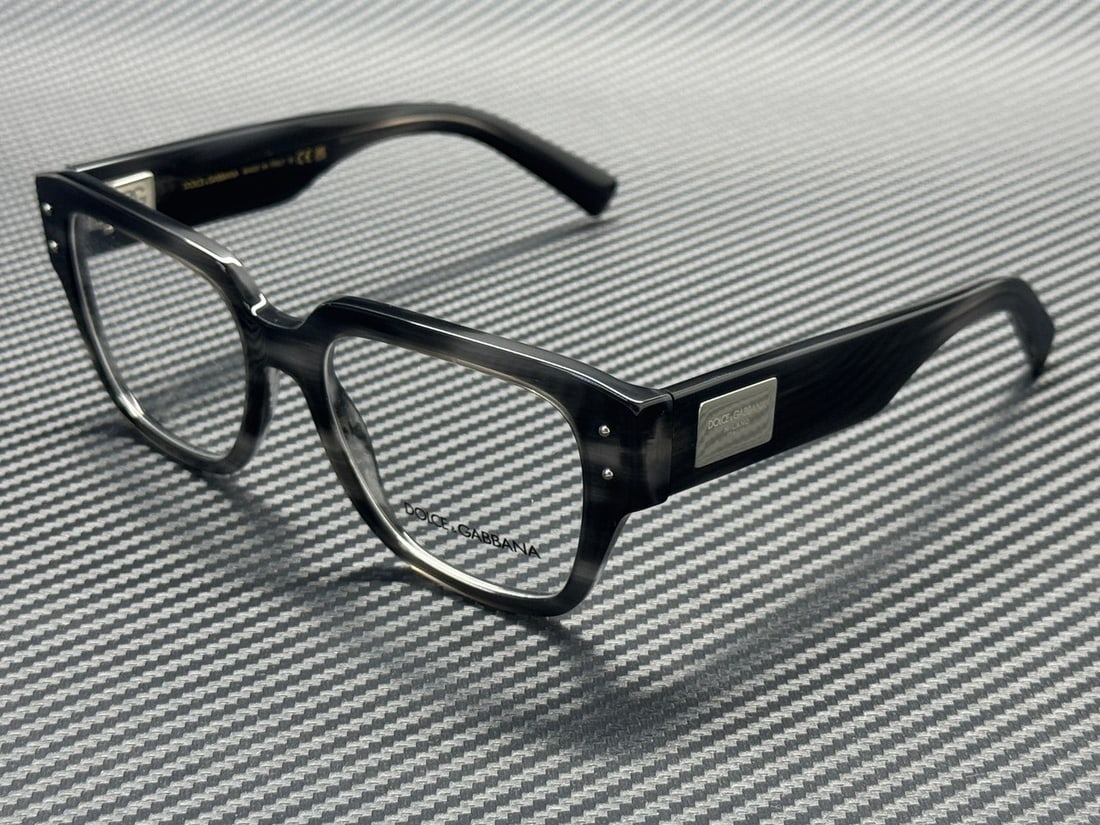 Dolce & Gabbana DG3405 3440 Striped Grey 54mm Eyeglasses with Case (1 of 5)