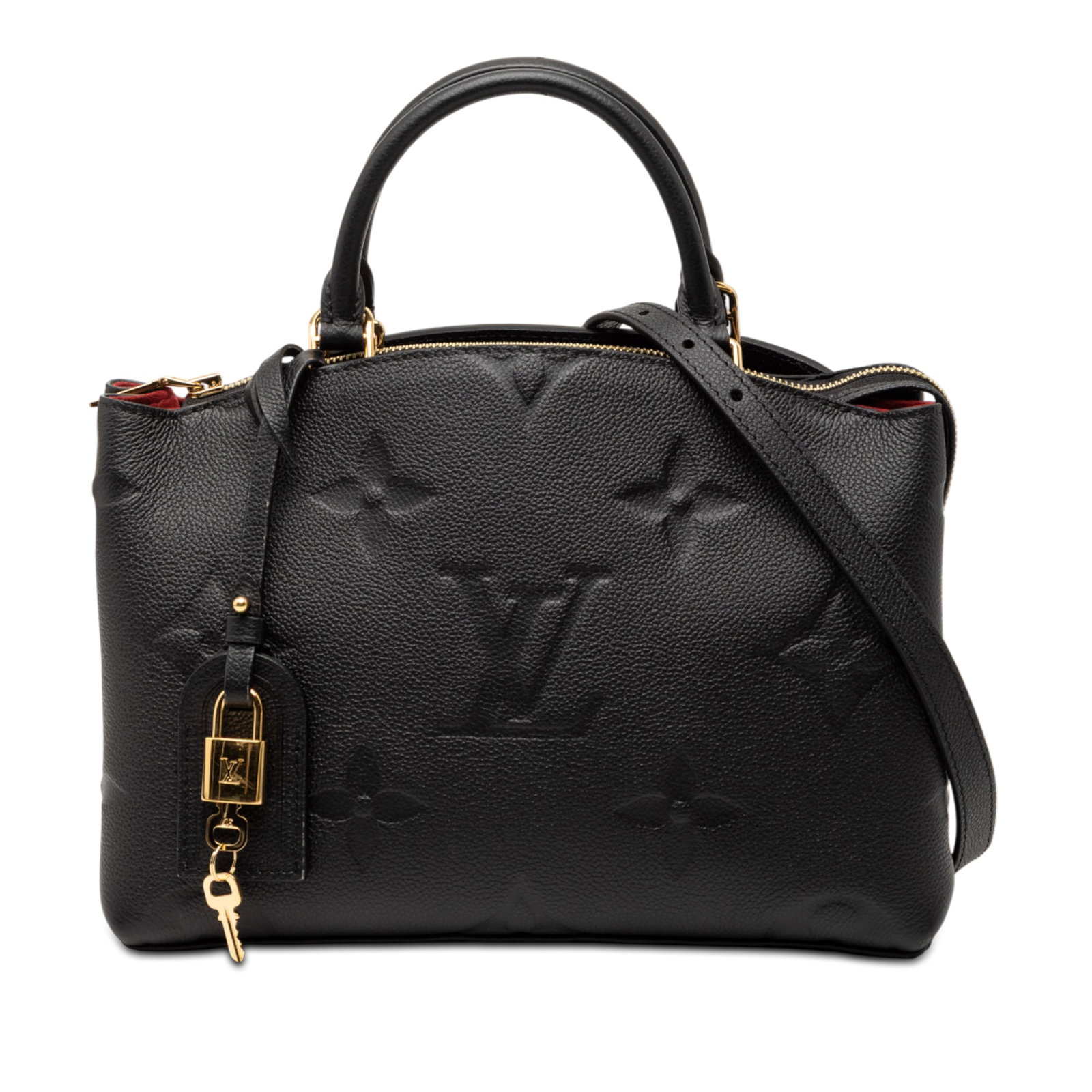 Louis Vuitton Petit Palais Black Monogram Empreinte Leather Bag with Strap (1 of 7)
