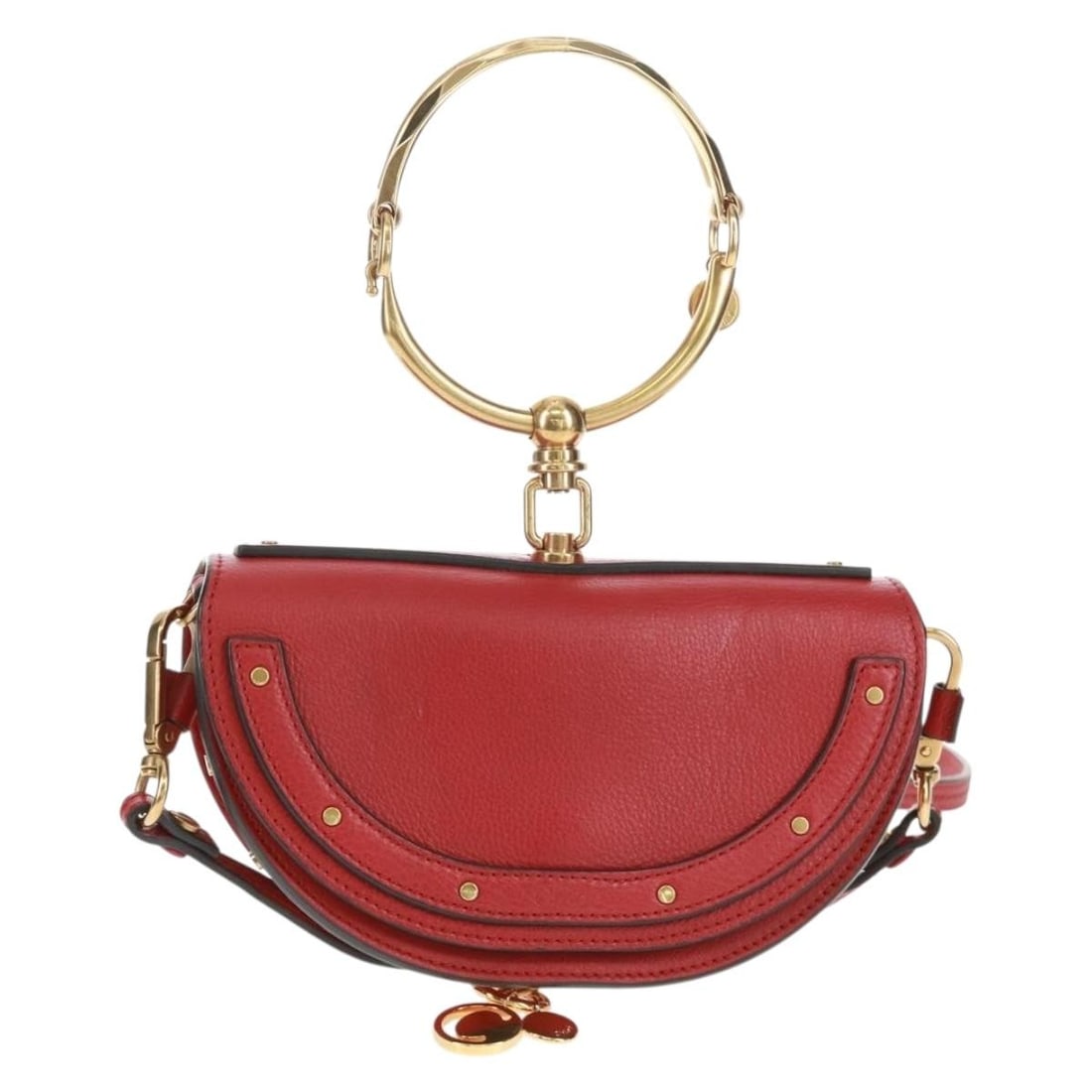 Red Leather Nile Minaudiere Bag by Chloe (1 of 18)