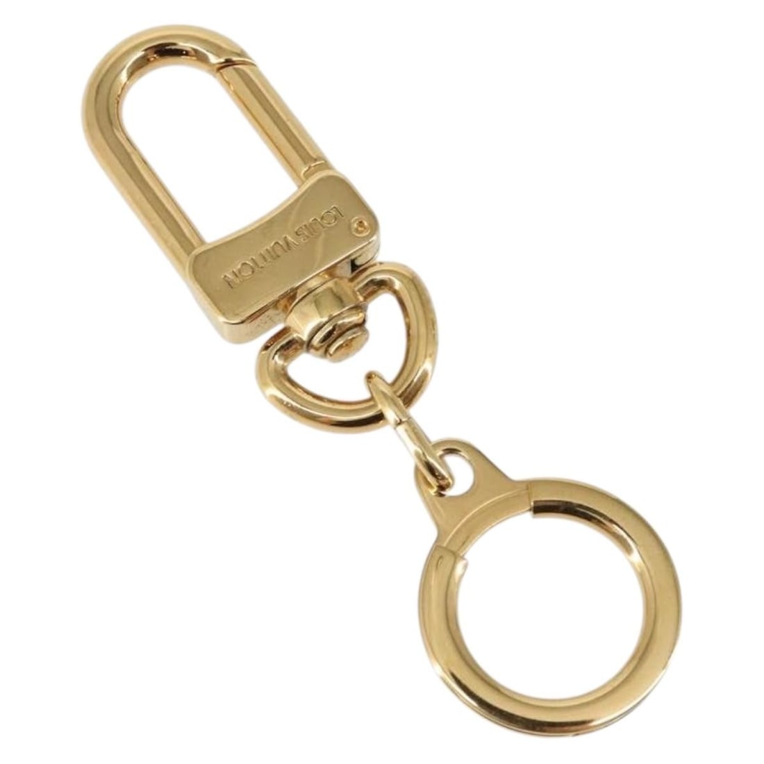 Louis Vuitton Anneau Cles Gold Tone Key Holder M62694 France: Louis Vuitton Anneau Cles Gold Tone Key Holder M62694 France This LOUIS VUITTON Anneau Cles Key Holder is a stylish and practical accessory, crafted from high-quality metal with a luxurious gold tone