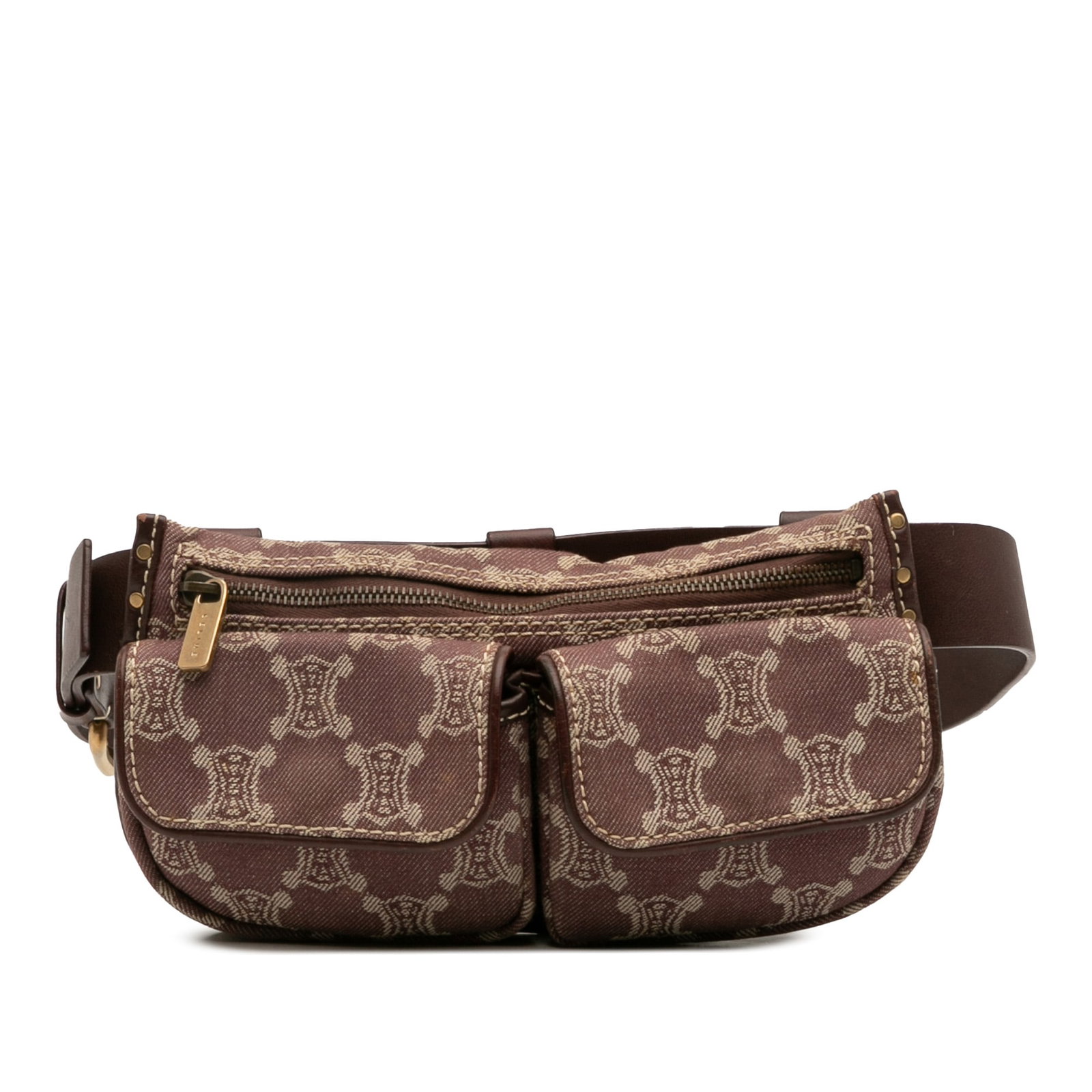 Celine Macadam Denim Belt Bag with Leather Trim (1 of 12)