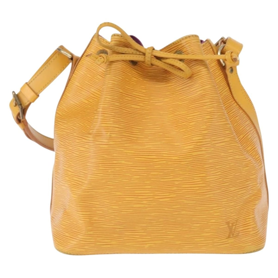 Louis Vuitton Petit Noe Yellow Epi Leather Shoulder Bag (1 of 18)