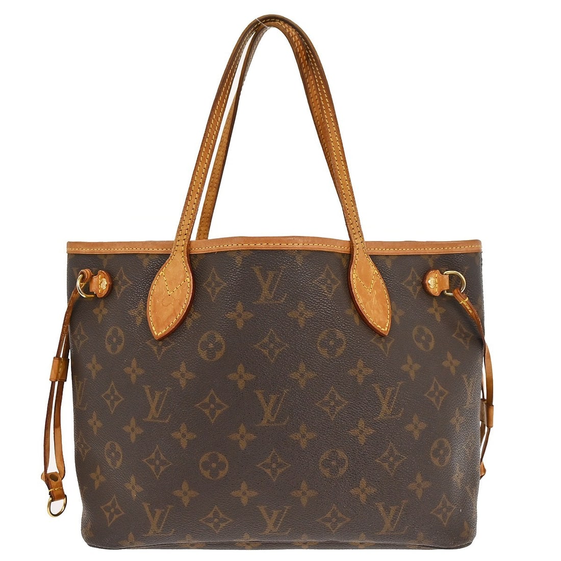 Louis Vuitton Neverfull PM Monogram Canvas Brown Tote Bag M40155: Louis Vuitton Neverfull PM Monogram Canvas Brown Tote Bag M40155 This Louis Vuitton Neverfull PM tote handbag features the iconic Monogram canvas and leather exterior with a brown colorway. Designed f