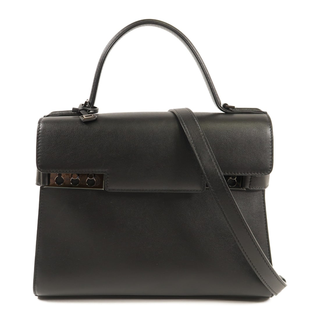 Delvaux Brillant East West 2 Way Shoulder Bag Black Calfskin (1 of 15)