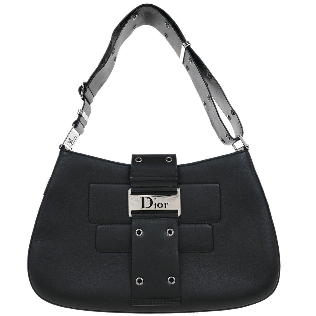 Dior Black Leather Columbus Shoulder Bag Street Chic MA-0042 (1 of 10)