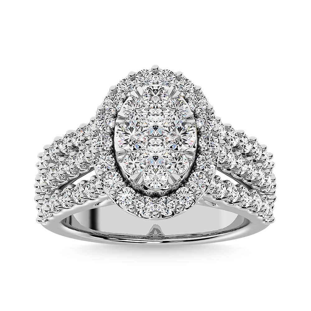 Diamond 2 Ct.Tw. Round Shape Engagement Ring in 14K White Gold: Diamond 2 Ct.Tw. Round Shape Engagement Ring in 14K White Gold 14k White Gold Stone Color: G-h Stone Clarity: Si2 Each ring is presented in standard size 6.5. Complimentary resizing is available betwe