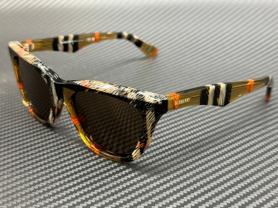 Burberry BE4435 414673 Check Sand Brown Women's Sunglasses with Authenticity: Burberry BE4435 414673 Check Sand Brown Women's Sunglasses with Authenticity Elevate your style with these Burberry BE4435 sunglasses, featuring a chic check sand brown frame that perfectly complement