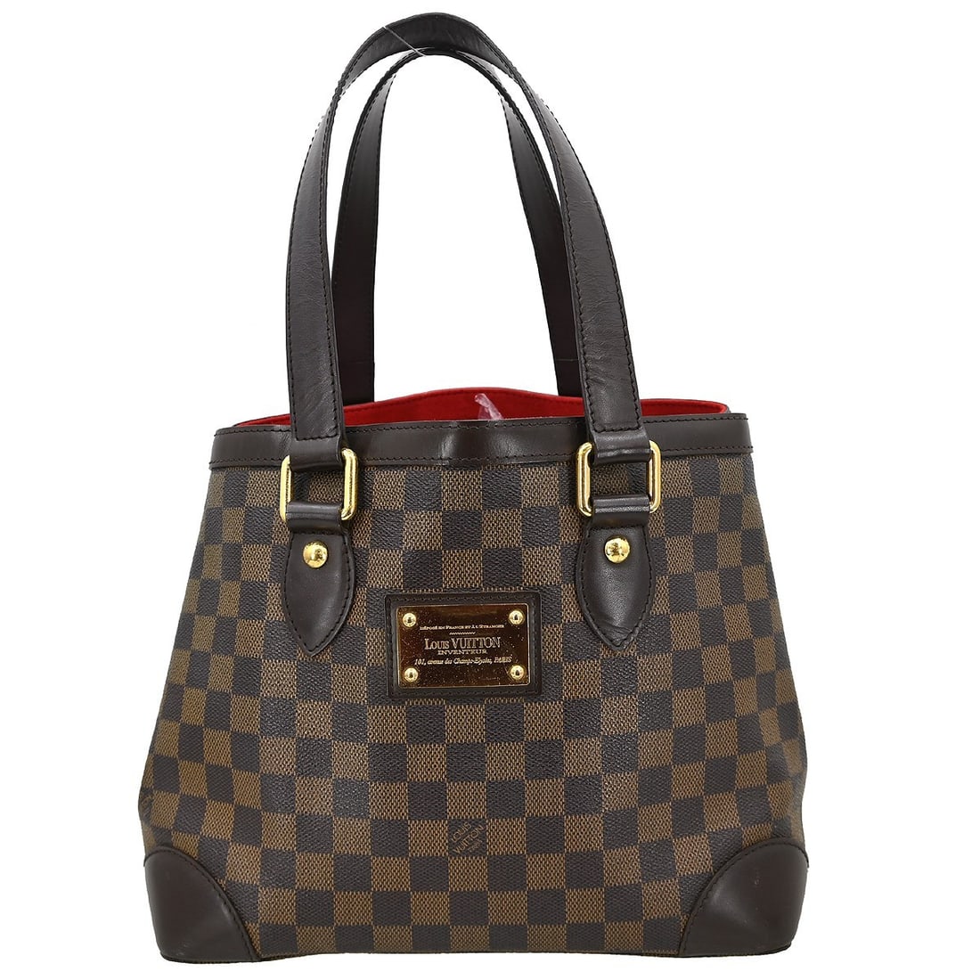Louis Vuitton Hampstead PM Damier Ebene Canvas Brown Tote Handbag: Louis Vuitton Hampstead PM Damier Ebene Canvas Brown Tote Handbag The Louis Vuitton Hampstead PM is a medium-sized tote bag crafted from Damier Ebene canvas leather with Alcantara lining. This vintage