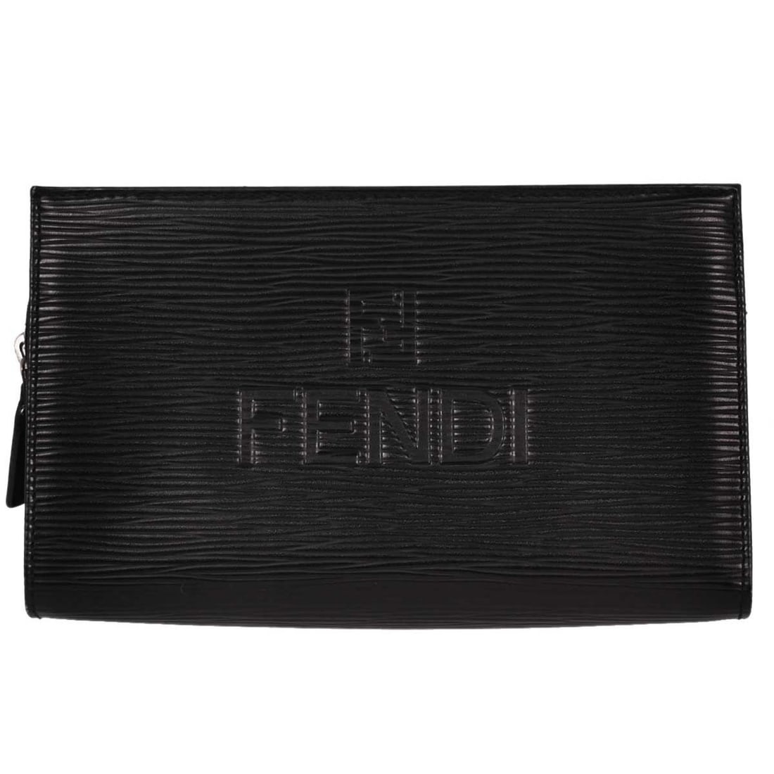 Black Leather Fendi Small Vintage Clutch with Zipper Closure (1 of 10)
