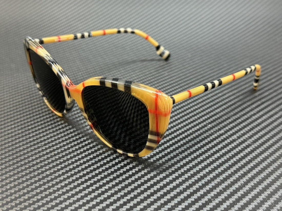 Burberry BE4407 Vintage Check Grey 54mm Women's Sunglasses with Authenticity: Burberry BE4407 Vintage Check Grey 54mm Women's Sunglasses with Authenticity Elevate your style with these Burberry BE4407 Vintage Check Grey Women's Sunglasses. Featuring a chic brown frame adorned w