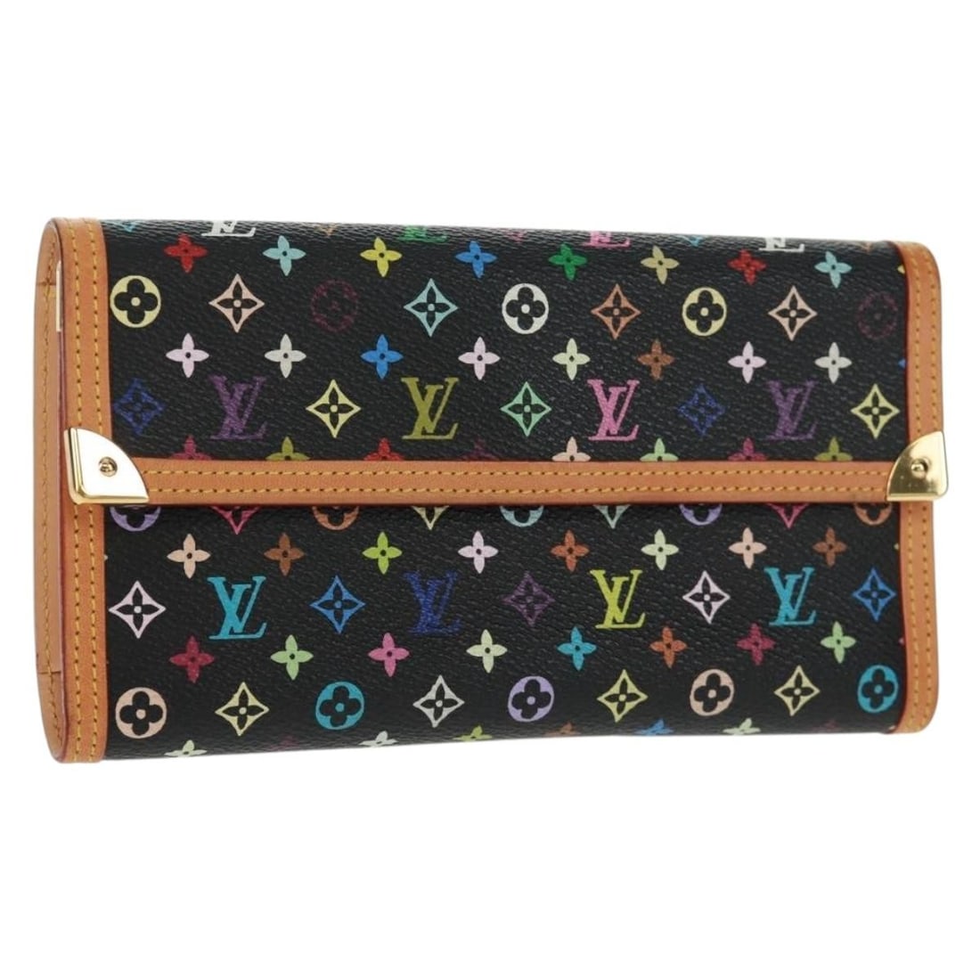 Louis Vuitton Monogram Multicolor Black Porte Tresor Long Wallet M92658 (1 of 18)