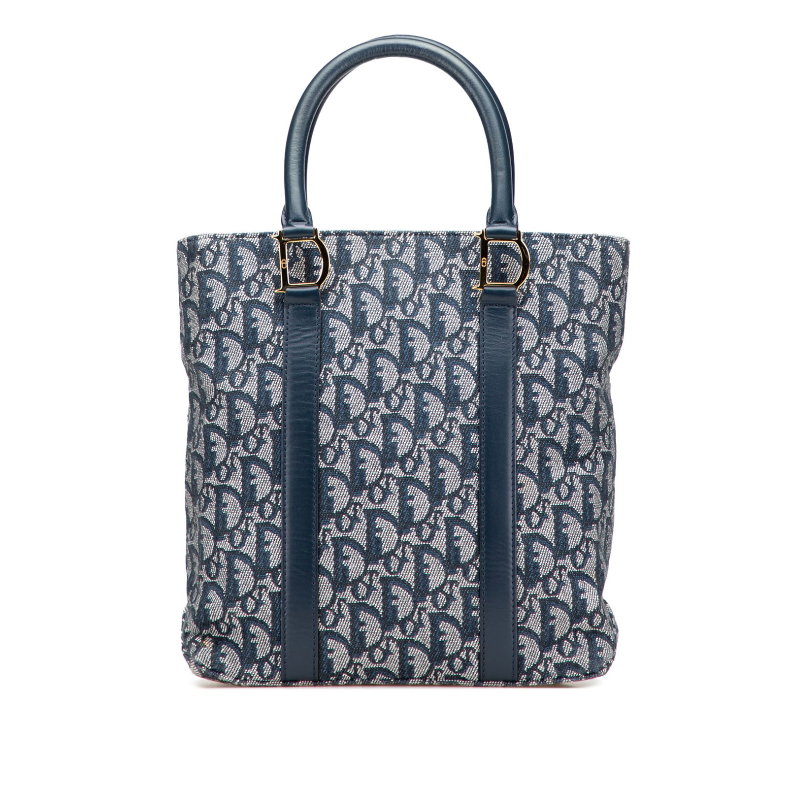 Dior Diorissimo Trotter Blue Canvas Tote Bag with Leather Trim (1 of 12)